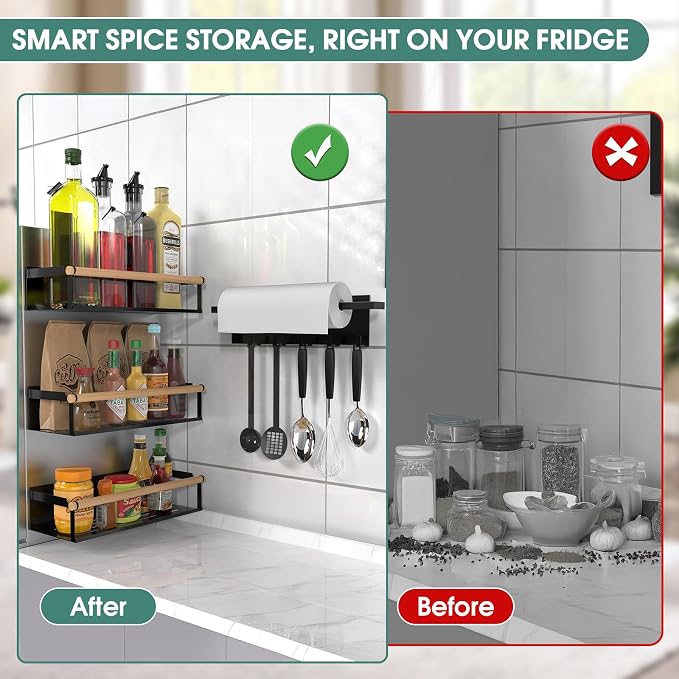 4 Pack Magnetic Shelves for Washing Machine Magnetic Shelf for Fridge Powerful - Image 6