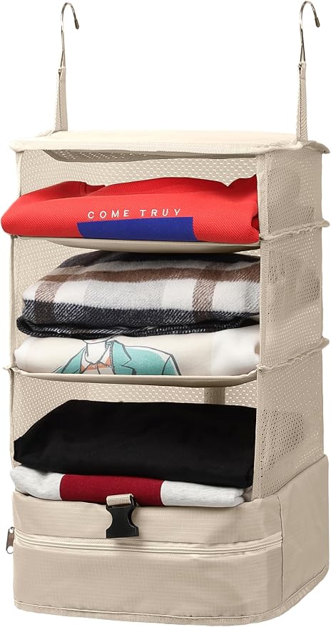 ELEZAY Hanging Packing Cubes Portable Travel Closet Collapsible Compression - Image 7