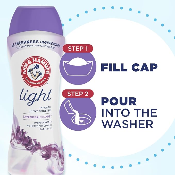 ARM & HAMMER Light In-Wash Scent Booster, Laundry Scent Booster Lavender - Image 6
