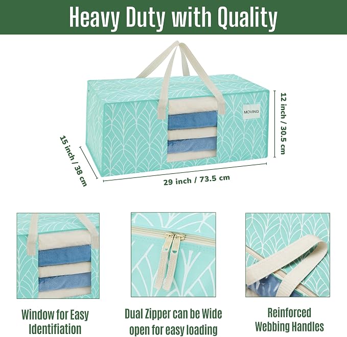 VENO 6 Pack Heavy Duty Moving Bags, Storage Bins - Image 2