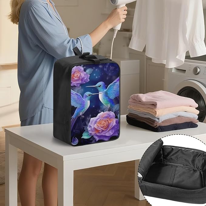 Floral Hummingbird Travel Steam Iron Storage Bag Lightweight Steamer Carrying - Image 2