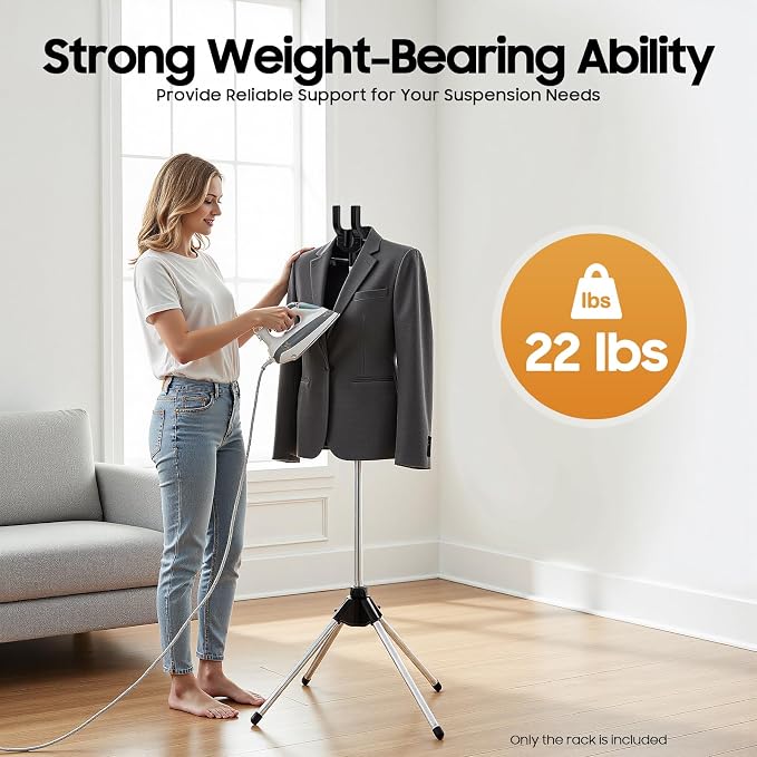 Hanging Ironing Rack, Handheld Clothes Steamer Holder, Garment Hanging&Drying - Image 2