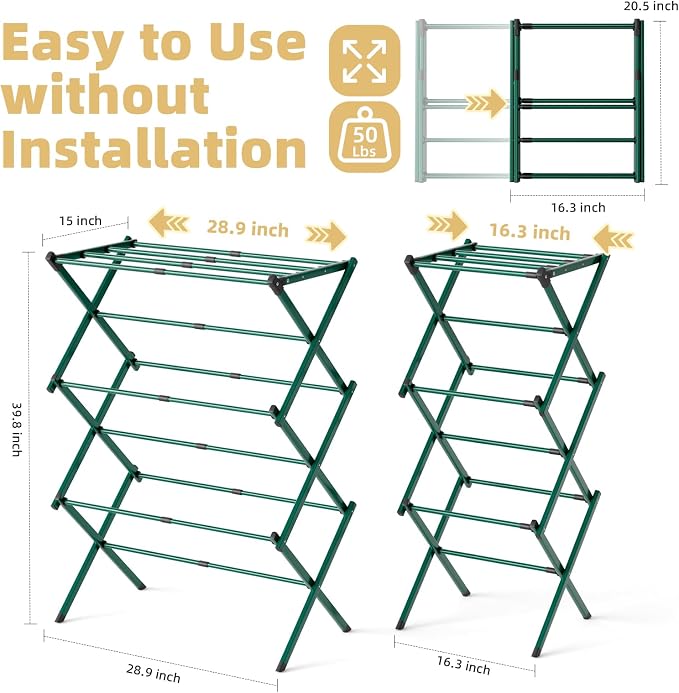 BAKON Clothes-Drying-Rack-Foldable - Image 2