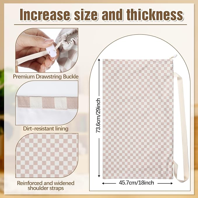 Large Laundry Bag 29" x 18" Double Layer Thickened Clothes Bag - Image 2