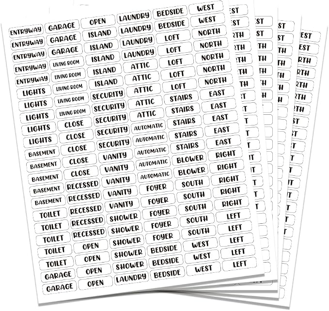 660 Pcs Home Office Identification Light Switch Labels, Transparent Switch by GOMAKERER