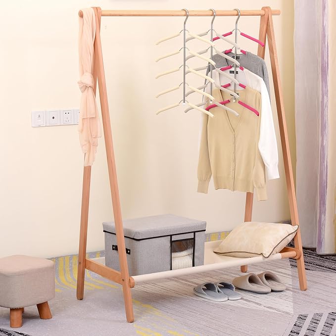 3 Pack 5 in 1 Hangers Blouse Tree Hangers Non Slip Space Saving Clothes Hanger - Image 7