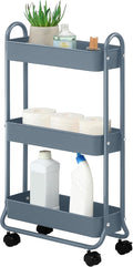 SunnyPoint Slim Rolling Storage Cart, 3 Tier Bathroom Storage Organizer Bathroom by SunnyPoint
