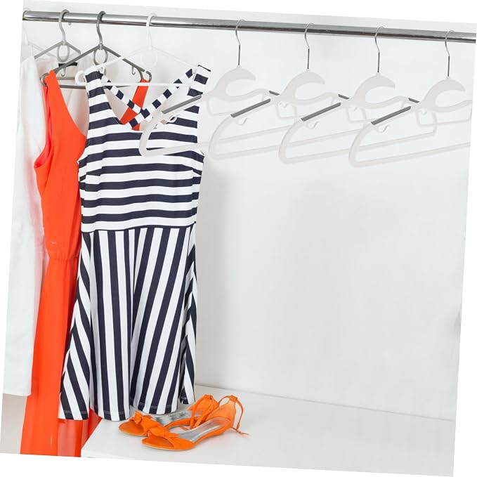 Sosoport 10pcs Extra Wide Non Slip Plastic Hangers - Image 5