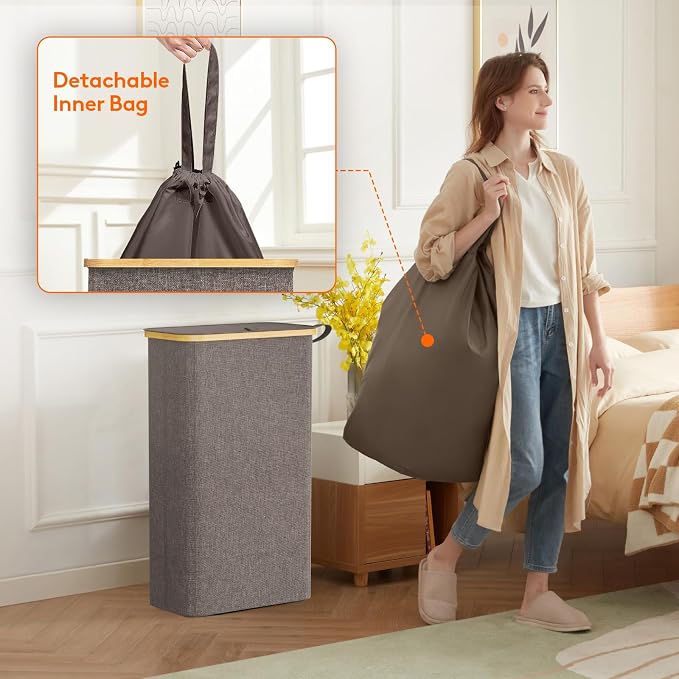 Lifewit 65L Slim Laundry Hamper - Image 4