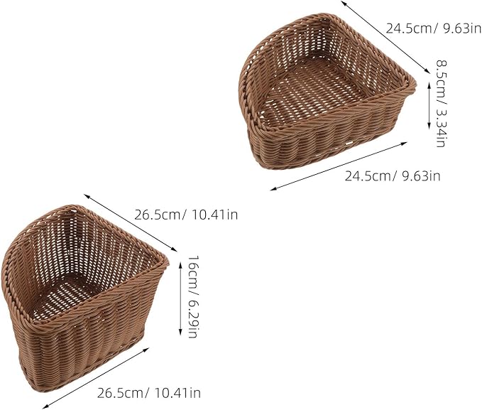 ibasenice 2pcs Triangle Corner Storage Basket - Image 2