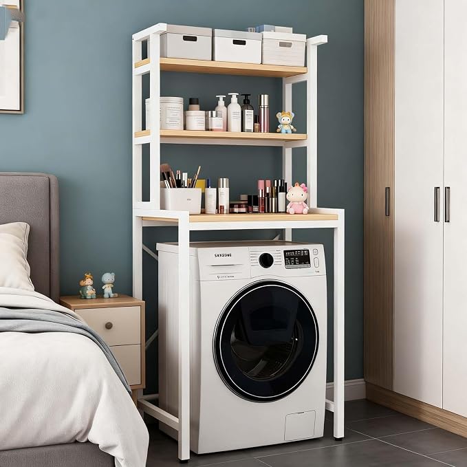 Space-Saving 3-Tier Over Washer and Dryer Storage Shelf, Heavy-Duty Over by Unknown