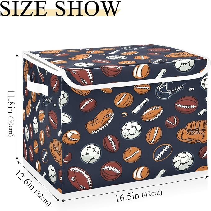STAYTOP Sports Balls and Gloves Collapsible Storage Bin - Image 3