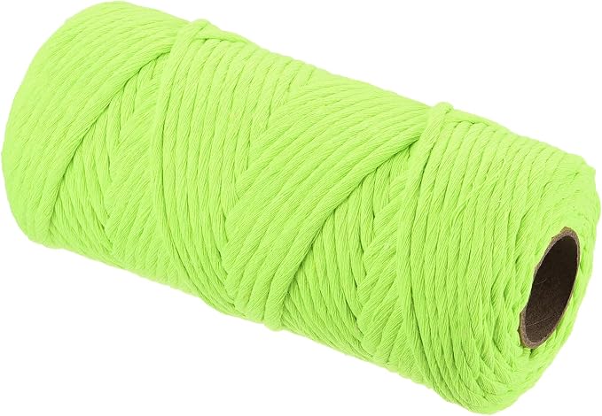 MECCANIXITY Cotton Rope Twisted Braided Twisted Single Strand Cord, Fluorescent - Image 3
