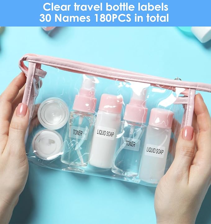 180Pcs Bathroom Labels, 6 Sheet Waterproof Labels - Image 5