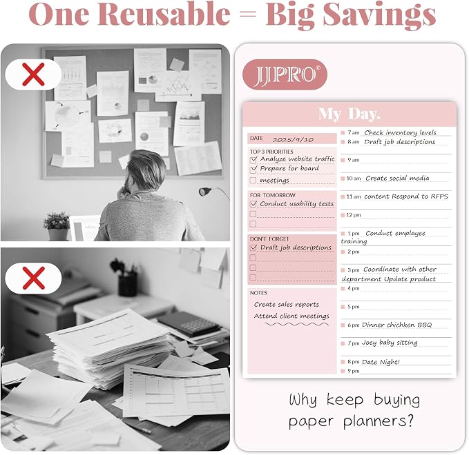 JJPRO Reusable Desktop Daily Planner - Image 3