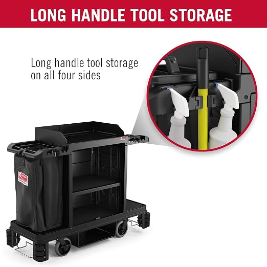 Suncast Commercial Standard Housekeeping Cart - Image 9