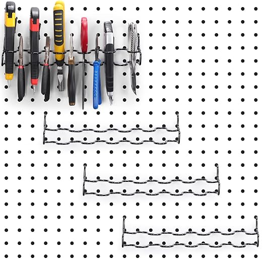 Hanaive 4 Pieces Pegboard Pliers Holder, Holds 11 Plier Per Rack, Steel by Hanaive