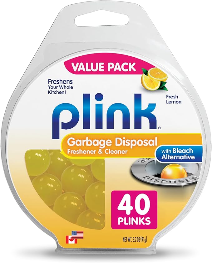 Plink Garbage Disposal Cleaner, Freshener & Odor Removing Balls, Fresh Lemon by Plink