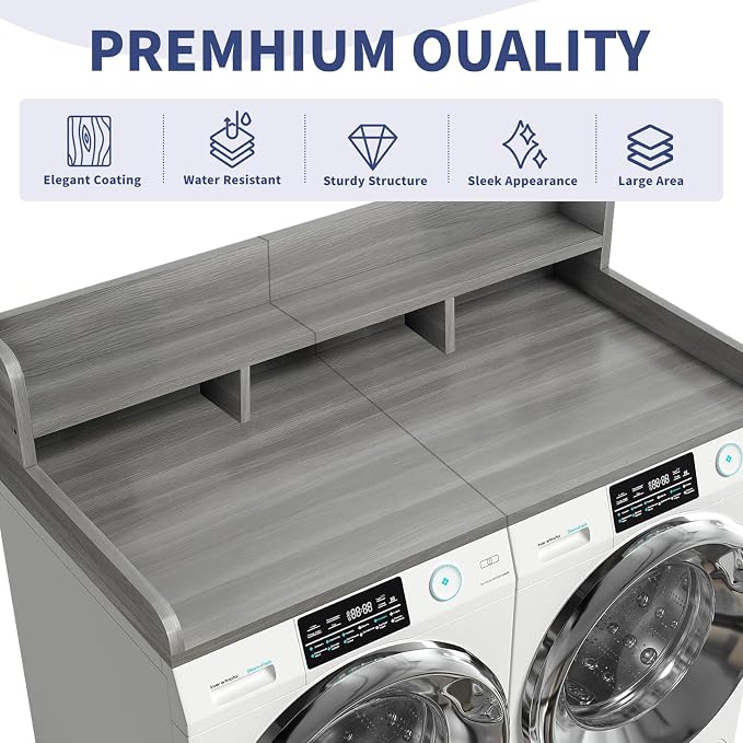 Washer Dryer Countertop with Shelf, Double Layer Organizer - Image 5
