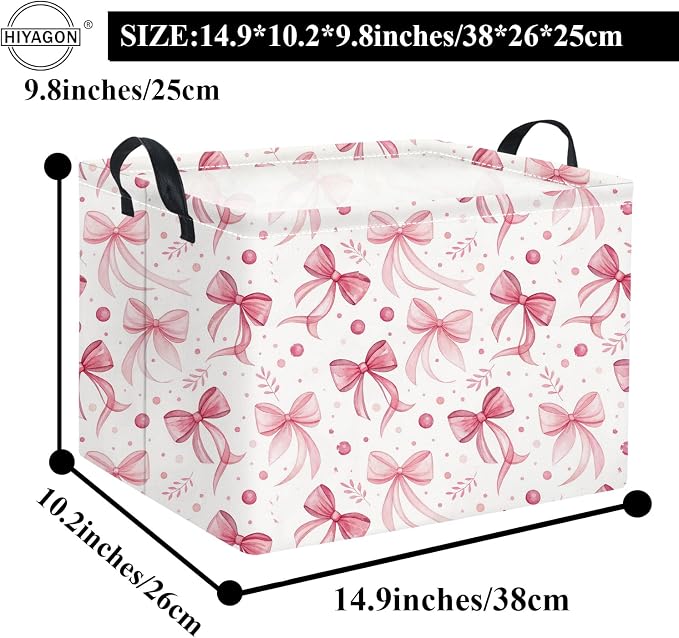 HIYAGON Rectangular Pink Basket - Image 6