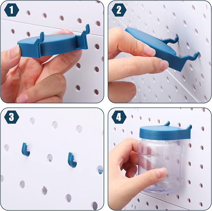 Unittype 20 Set Pegboard Organizer Accessories Peg Boards Jars - Image 7