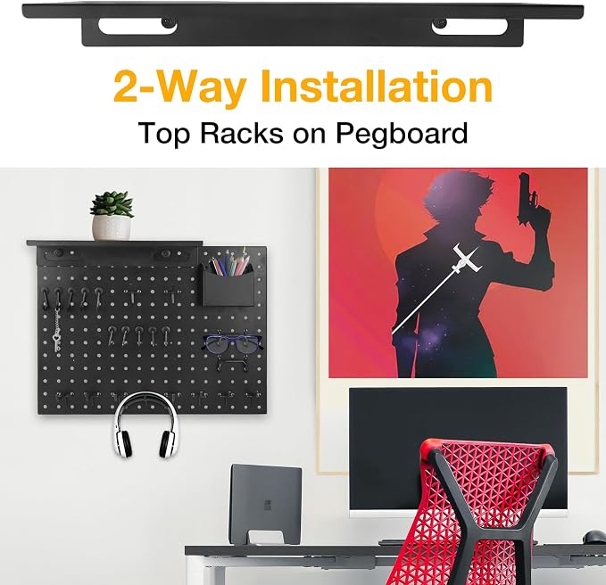 Metal Pegboard Shelf Set - Image 4