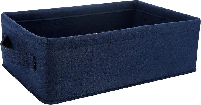 Navy Blue Storage Basket Bins Small Decorative Baskets Storage Cubes by KWLET