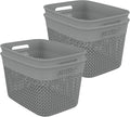 Life Story 4 Pack Large Storage Basket, Decorative Plastic Home Organizer by LifeStory