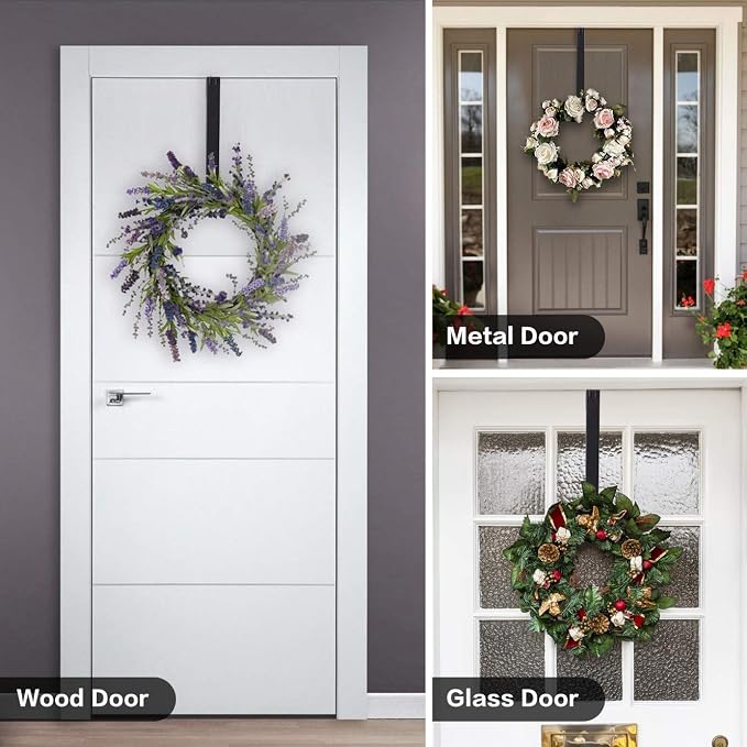 Wreath Door Hanger, 2 Pack Adjustable Wreath Hanger - Image 3
