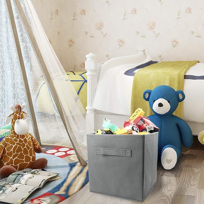 storage bins collapsible storage bins, cube storage organizer 9*7.5*7.5inch - Image 8