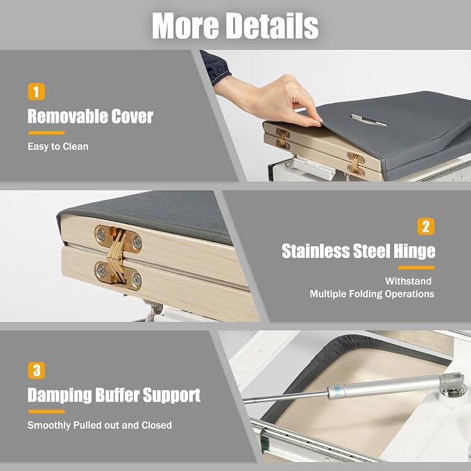 Retractable Pull Out Ironing Board, Closet Sliding Out Swivel Folding Board - Image 8