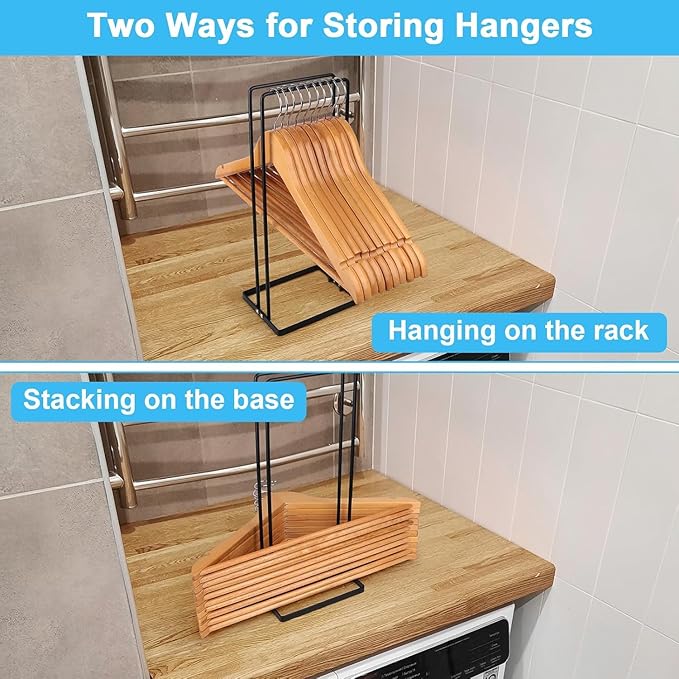 Hanger Organizer 2 Pcs, Coat Hanger Holder Stand Clothes Hangers Stacker - Image 2