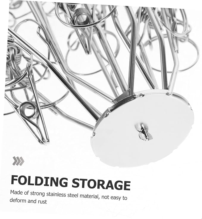 Multi- Drying Rack Foldable Laundry Hanger Closet Space Saver Sturdy Hanger - Image 6