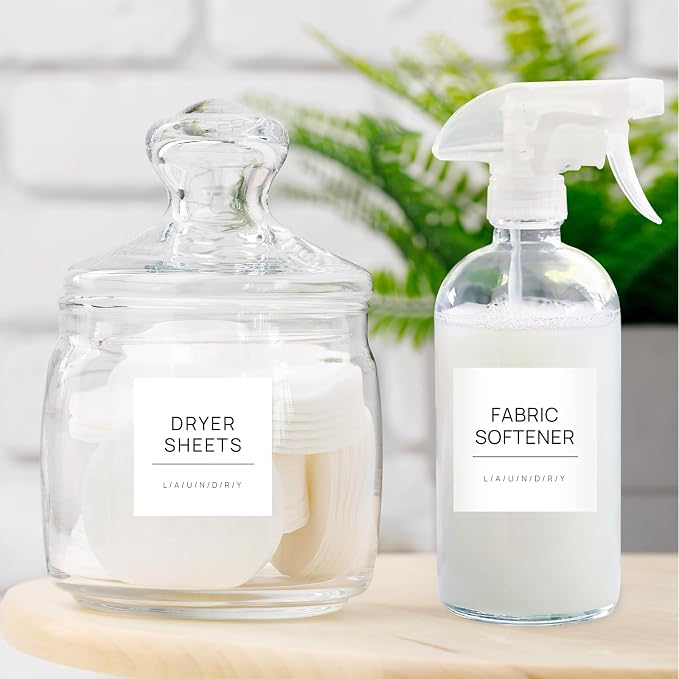 Laundry Labels for Jars, Removable Waterproof Cleaning Labels for Containers - Image 5