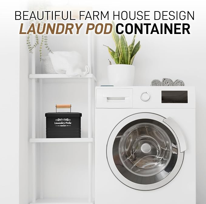 ELITAPRO Modern Farmhouse Laundry Pods Container - Image 3