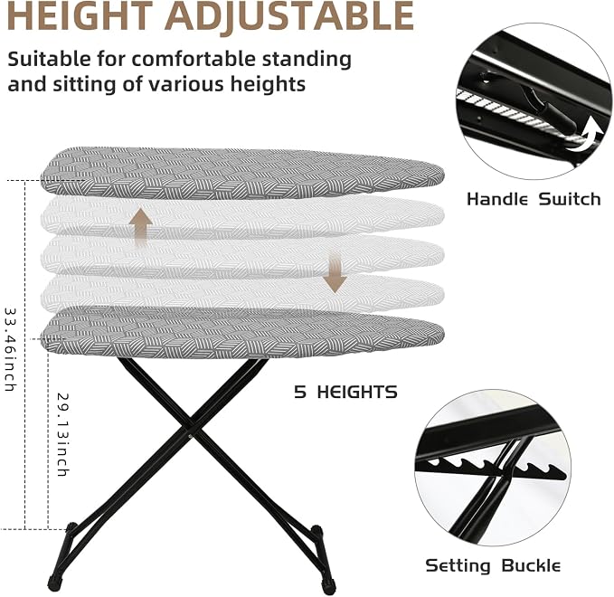 Ironing Board Adjustable Height Folding Ironing Board - Image 4