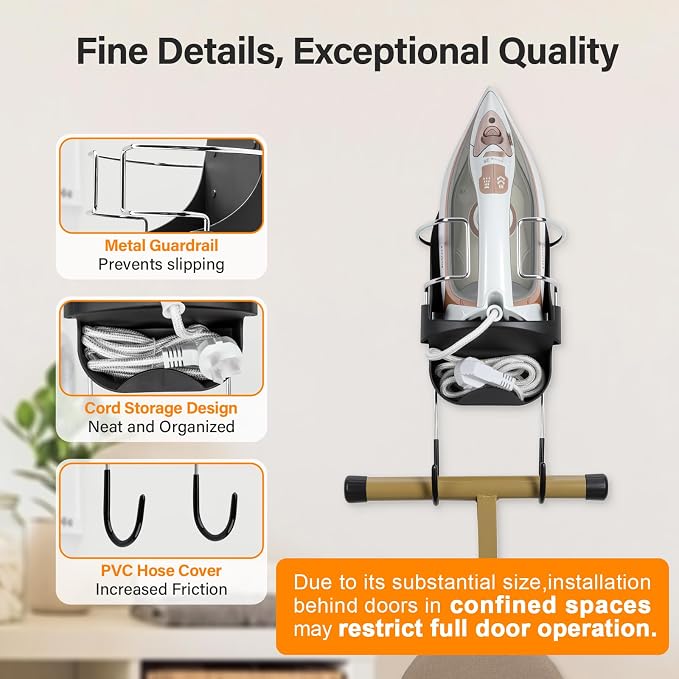 Alpinista Ironing Board Hanger Wall Mount Ironing Board Holder Wall Mount - Image 4