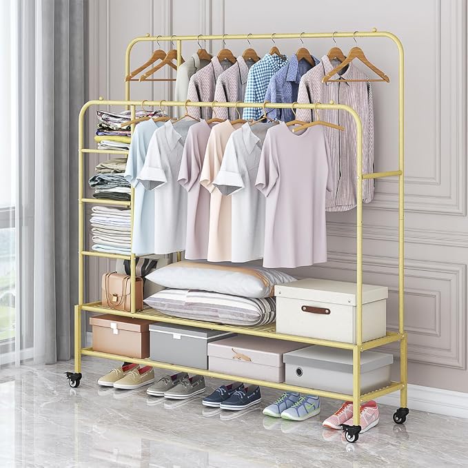 SUOERNUO Garment Rack for Hanging Clothes Rack Heavy Duty Portable - Image 3
