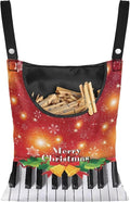 Christmas Piano Clothespin Bag Clip Large Capacity Storage Bag Machine Washable by Psesaysky