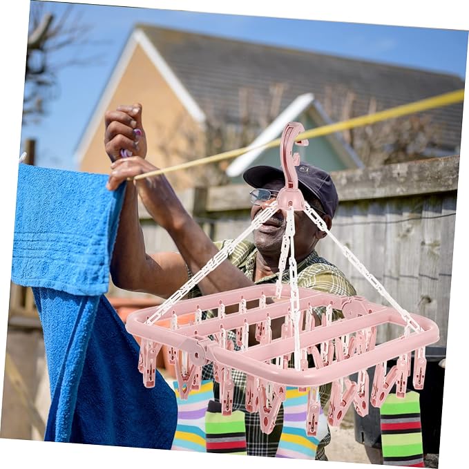 Foldable Plastic Clip Drying Rack - Image 2