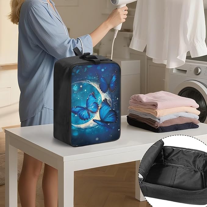 Portable Travel Iron Storage Bag Moon Butterfly Heavy Fabric Bag - Image 3