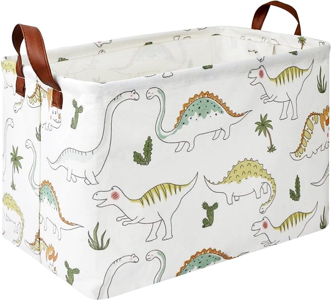 Rectangular Dinosaur Basket, Books Box, Storage Trunk, Gift Basket, Room Decor by NTAOHAMPER