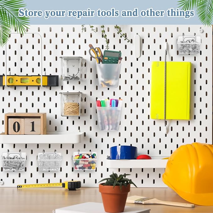 Jinei 12 Pcs Pegboard Bins and Cups - Image 5