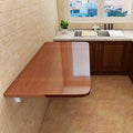 Wall Mounted Folding Table for Kitchen, Wood Wall Mounted Table, Bracket Heavy by MMLeYN