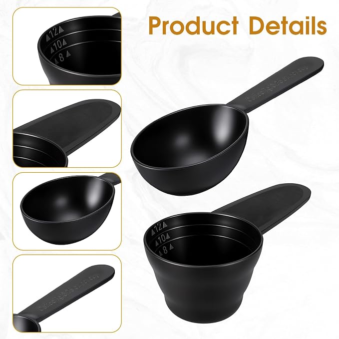 5 Pack Small Scoops for Canisters, Plastic Coffee Measuring Spoons, Short - Image 3