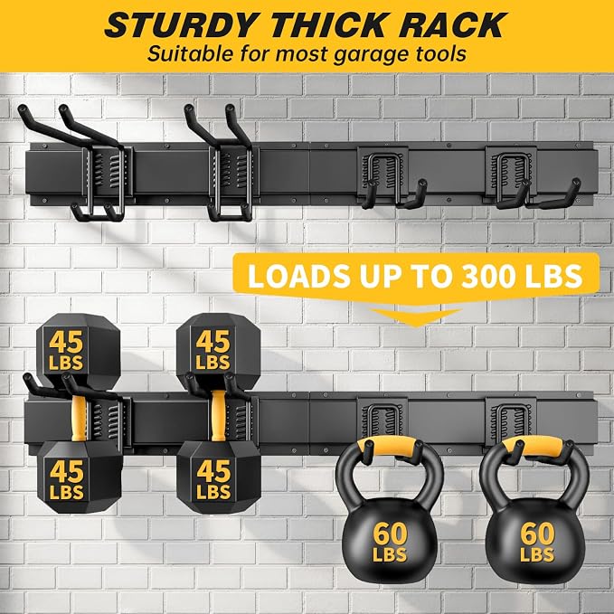 32 Inches Garage Storage, Garage Organization, Wall Mount Garden Tool Organizer - Image 2