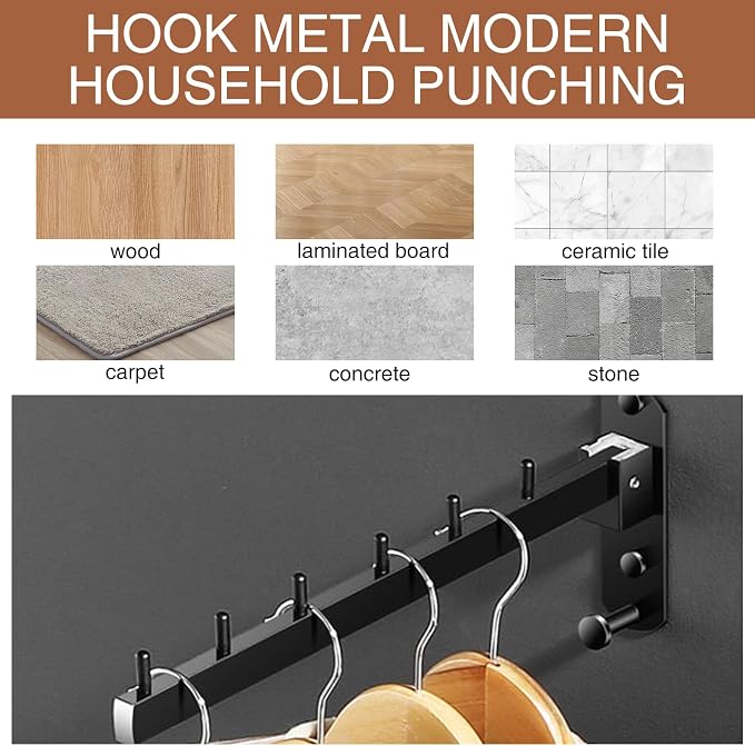 2 PCS Folding Wall Mounted Clothes Drying Rack, Swing Arm Design, Stainless - Image 6