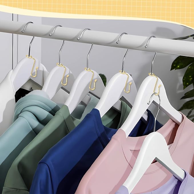 50 Pieces Hanger Connector Hooks Metal Hanger Extender Hooks Stable Clothes - Image 5