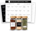 Square Spice Jar Labels Stickers, 374 Preprinted Waterproof Spice Labels by SAVVYSORTED%C2%AE