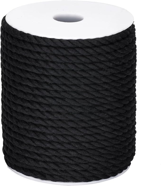 joycraft Macrame Cord, 6mm x 32Yard Natural White Cotton Macrame Rope, 3 Strand by joycraft